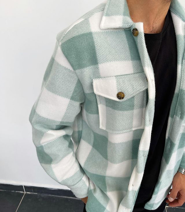 Checkerboard Long-sleeved Shirt/jacket