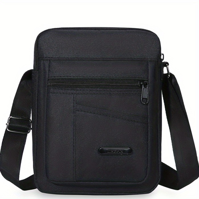 Men's Bag Shoulder Messenger Bag Casual Nylon Canvas Waterproof Backpack Mobile Coin Purse