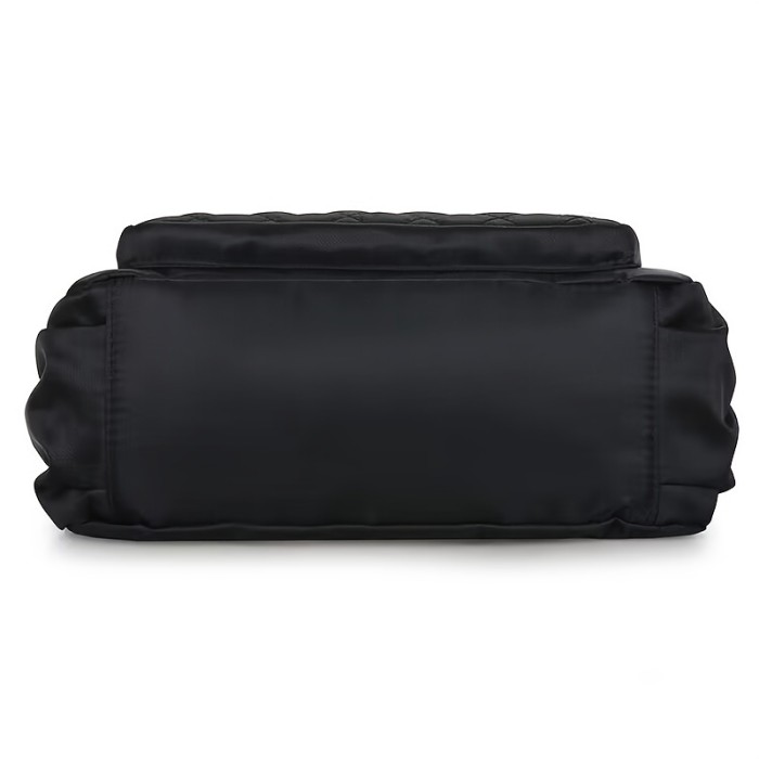 1pc Men's Versatile Waterproof Argyle Shoulder Bag, Fashion Versatile Large Capacity Canvas Bag  Random Direction Of Zipper