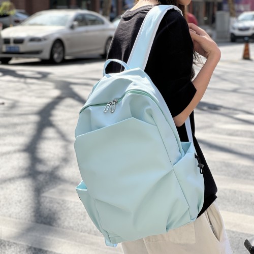 Simple Fashion Ruched Backpack, Casual School Bag Travel Bag