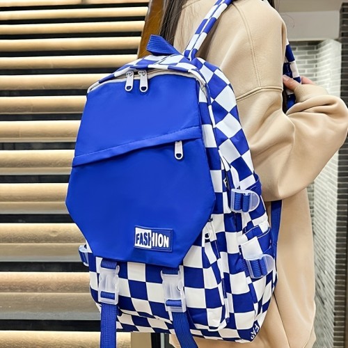 1pc Simple Fashion Student School Bag, Large Capacity Travel Backpack