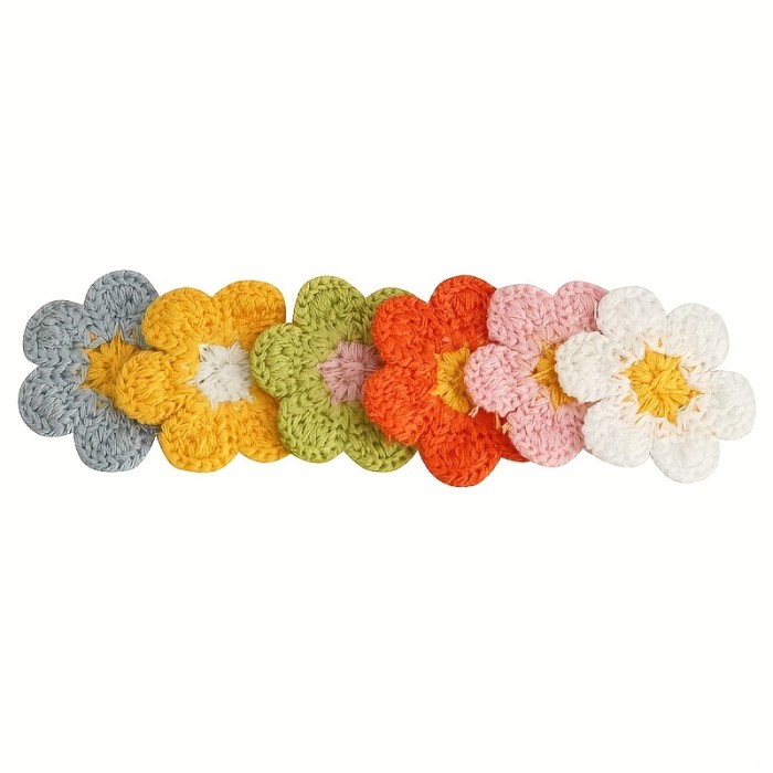 30pcs Flower Sewn Flower Embroidery Patches, DIY Sewing For Clothes, Bags, Hat, Decoration Cloth Patch