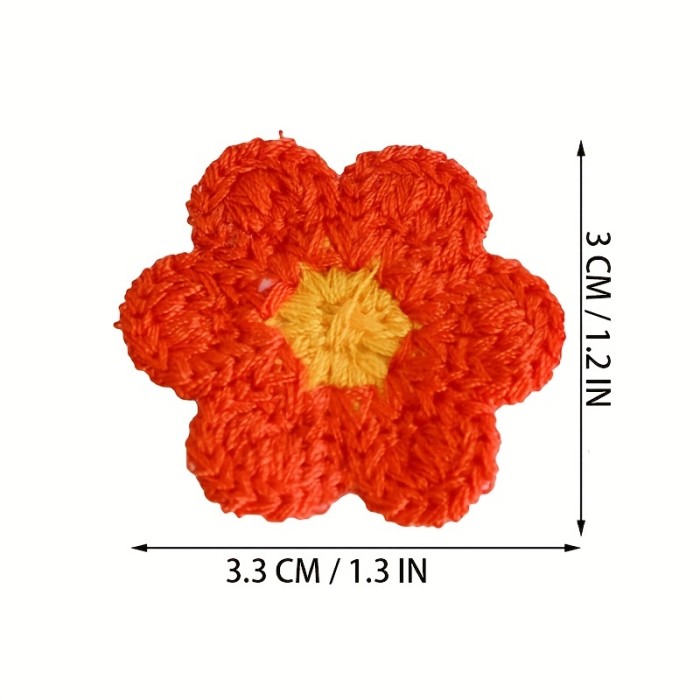 30pcs Flower Sewn Flower Embroidery Patches, DIY Sewing For Clothes, Bags, Hat, Decoration Cloth Patch