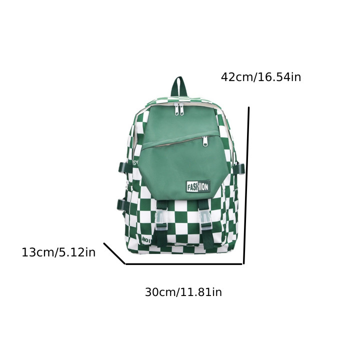 1pc Simple Fashion Student School Bag, Large Capacity Travel Backpack
