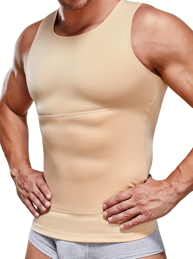 JUNLAN Men's Compression Tummy Control Body Shaper Tank Top Vest Undershirt tops