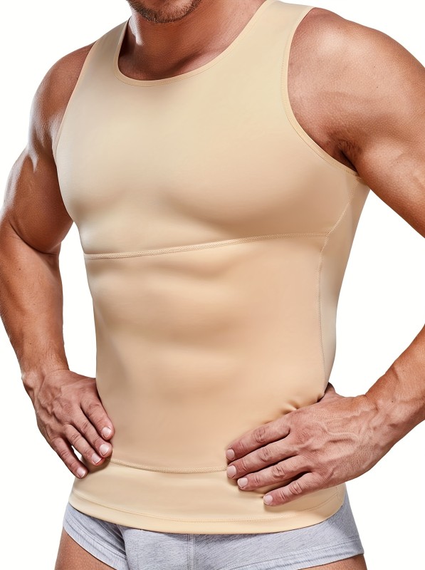 JUNLAN Men's Compression Tummy Control Body Shaper Tank Top Vest Undershirt tops