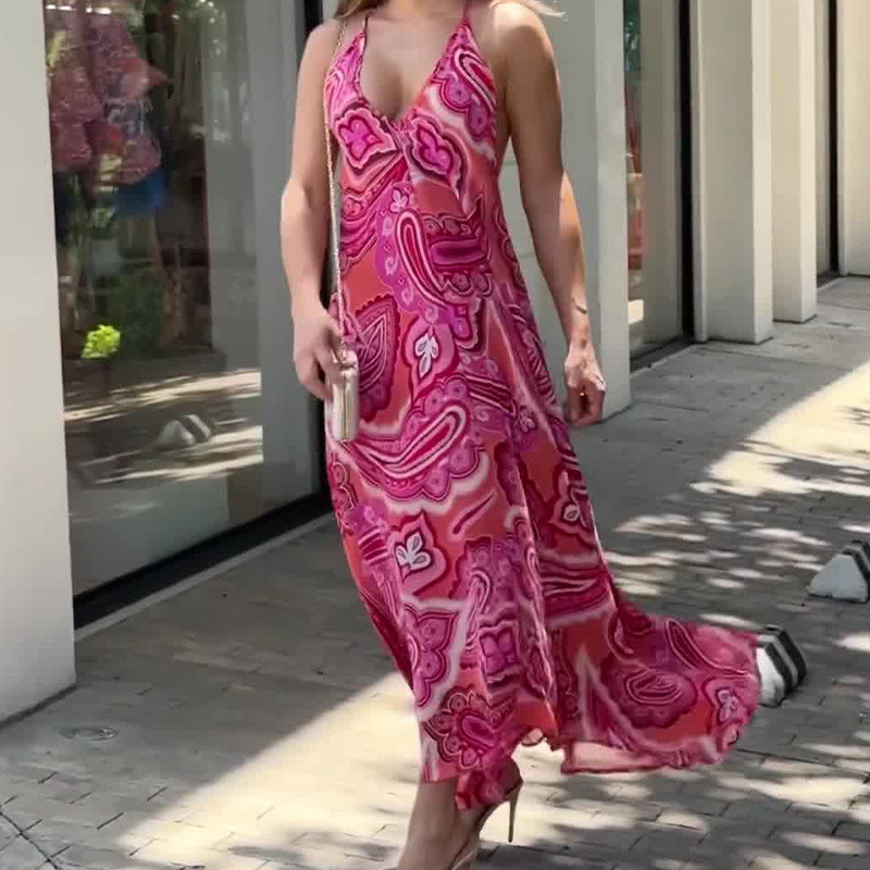 Backless Halter Neck Active Dress