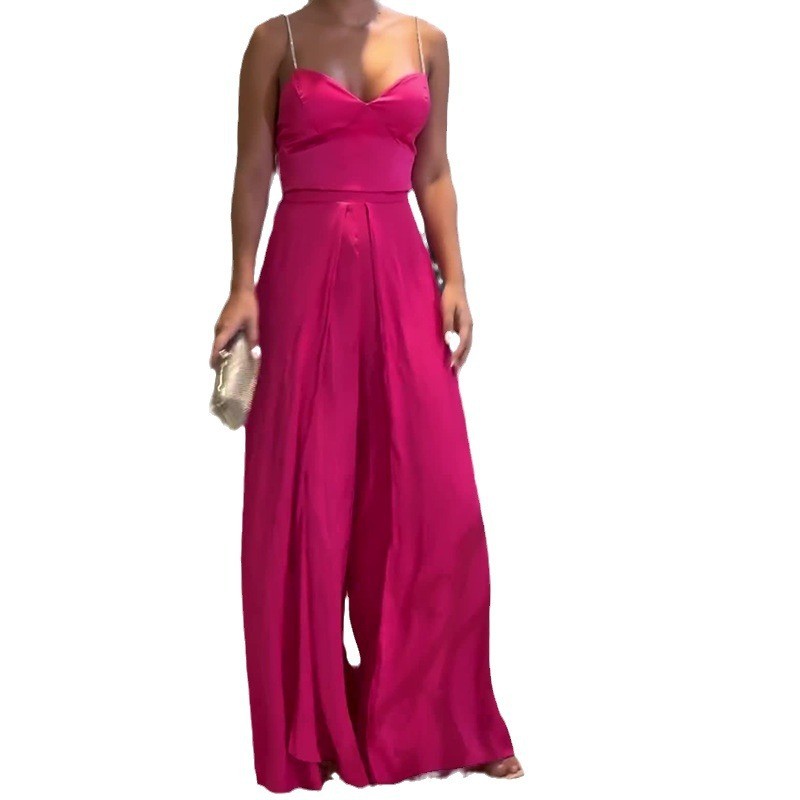 Eleanor Strapless Wide-Leg Jumpsuit For Women Elegant Eveningwear Flowing Silhouette