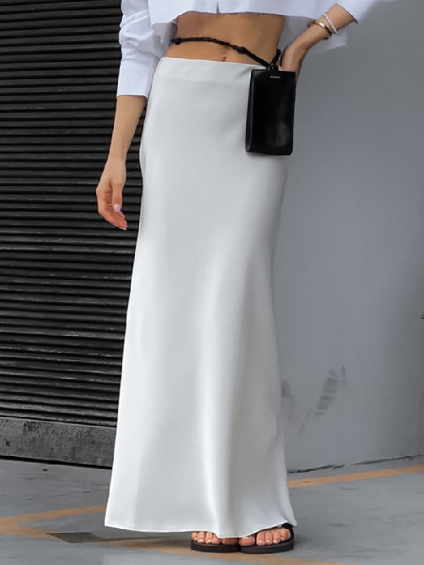 Split-Front High Waisted Skinny Skirts Bottoms main image 0