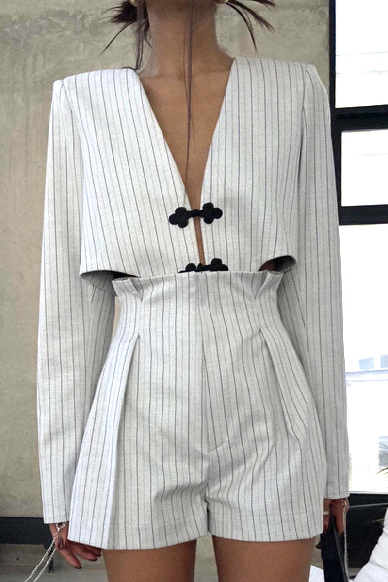 Casual British Style Solid Buttons O Neck Outerwear main image 1