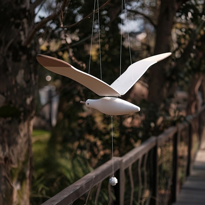 1pc, Flying Seagull Mediterranean Air Charm Vintage Living Room Homestay Hanging Artwork Creative Hanging Decoration