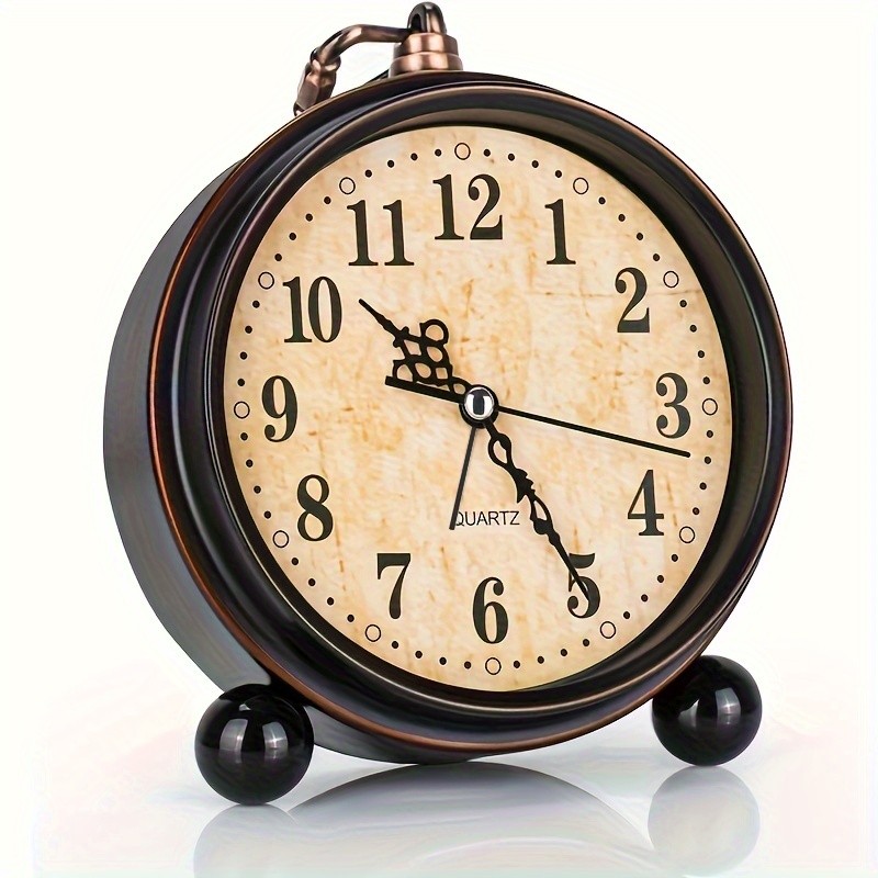 1pc, Retro Creative Silent Alarm Clock for Bedroom and Office Decor