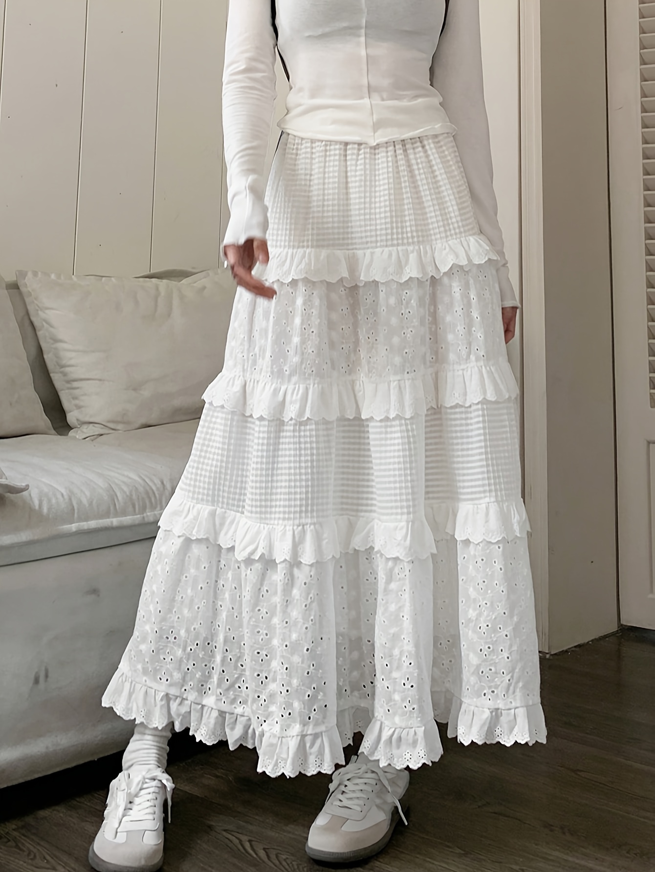 Summer Skirts Allegra K Women Floral Print Smocked Elastic Waist