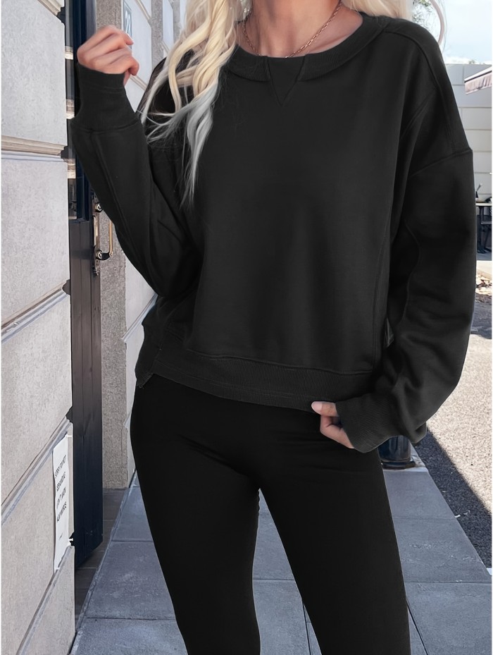 Women's Sweatshirts Crew Neck Lightweight Comfy Pullover Sweaters Fall Fashion Outfits 2024 Y2k Clothes