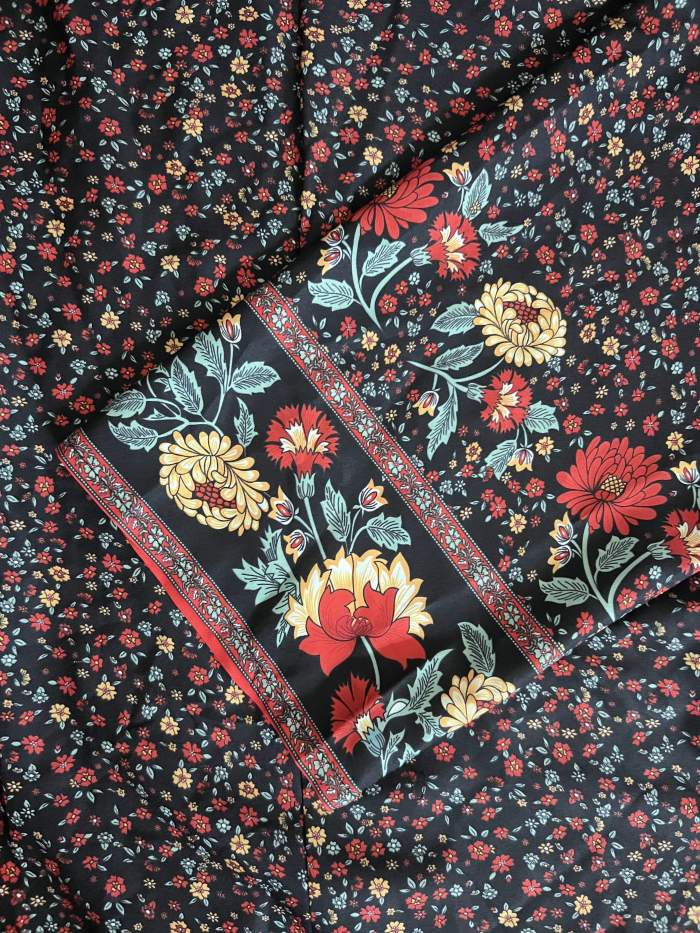 Plus Size Boho Cardigan, Women's Plus Colorblock Floral Print Long Sleeve Open Front Cardigan