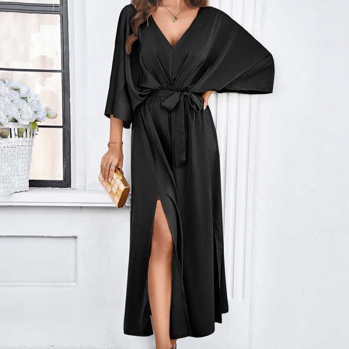 Evening Luxury Satin Slim Fit Fashion Party  Elegant Street Dress