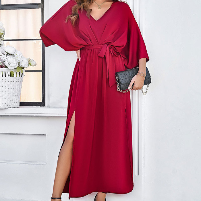 Evening Luxury Satin Slim Fit Fashion Party  Elegant Street Dress