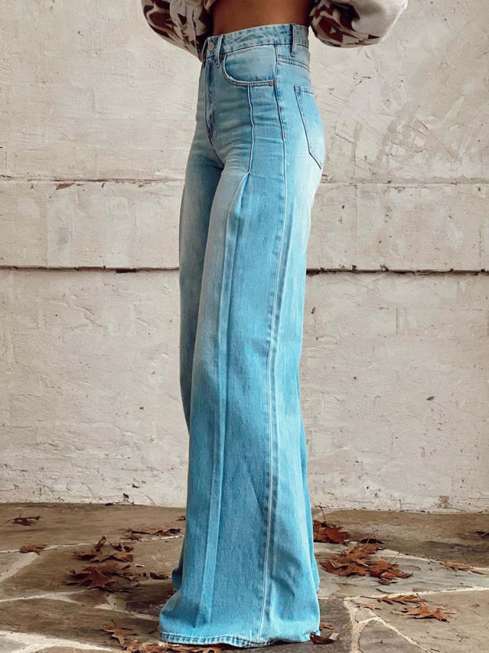 Women's Casual Wide Leg Pants Jeans