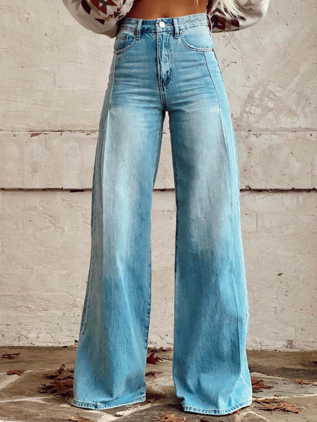 Women's Casual Wide Leg Pants Jeans