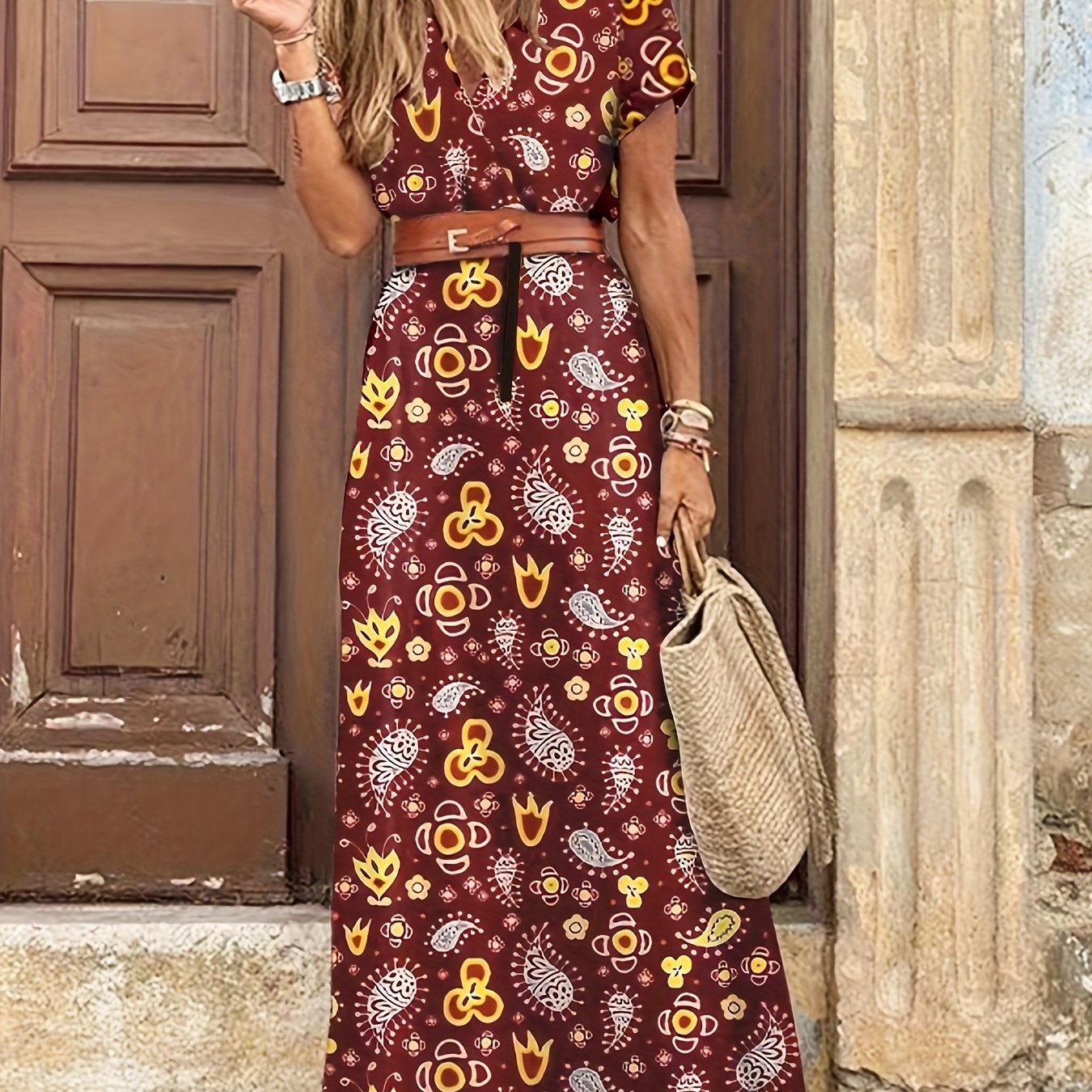 Long Sleeve Boho Summer Dress ZEFOTIM Women's Floral Maxi Dress - Short Or Long  Sleeve Casual Summer Boho Sun Dresses 2024