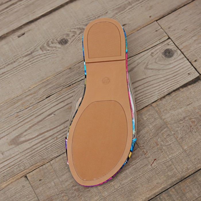 Women's Graffiti Pattern Slide Sandals, Casual Open Toe Summer Shoes, Lightweight Slide Sandals