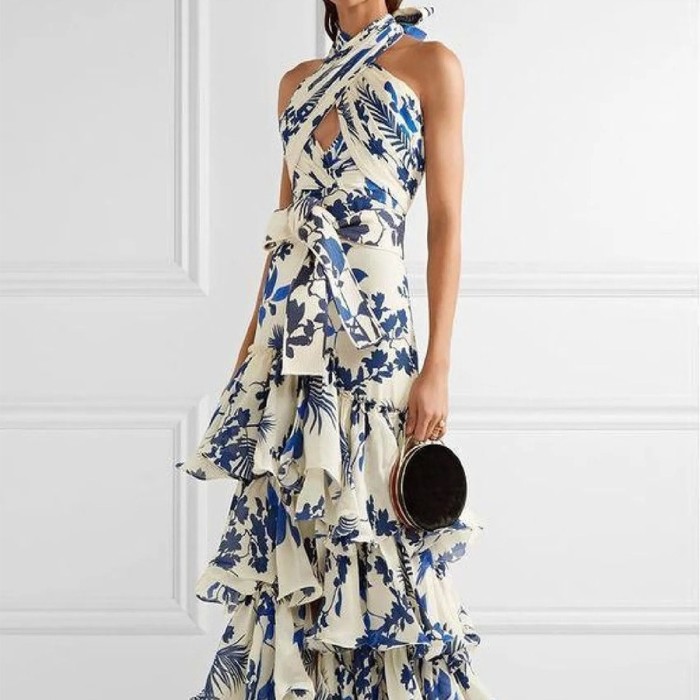 Elegant Party Bohemian Vacation Strappy Fashion Printed Dress