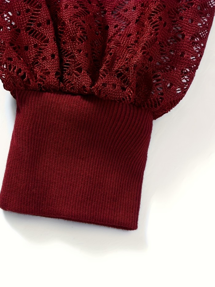 Boutique lace patchwork top