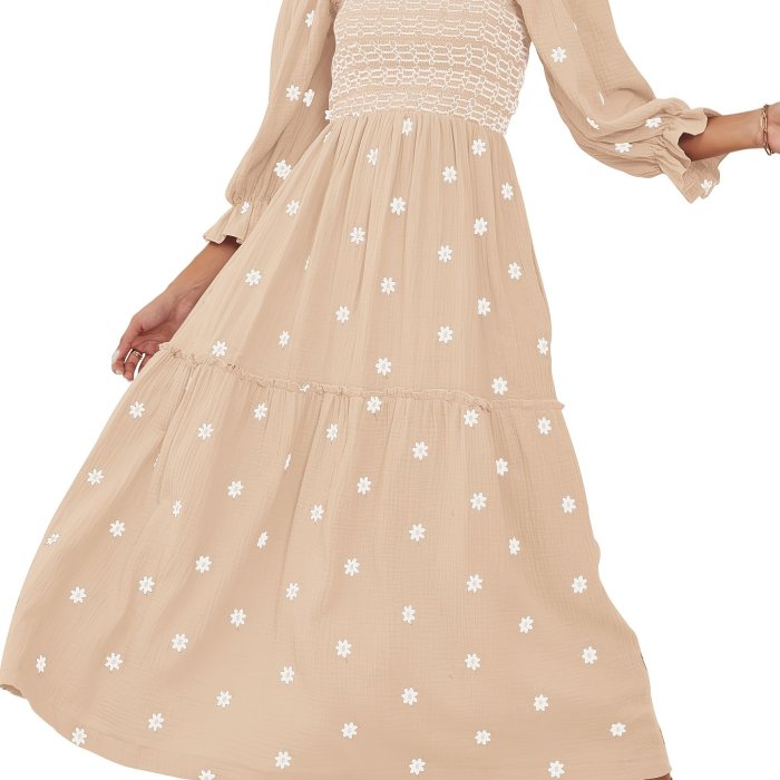 Womens Square Print Dress