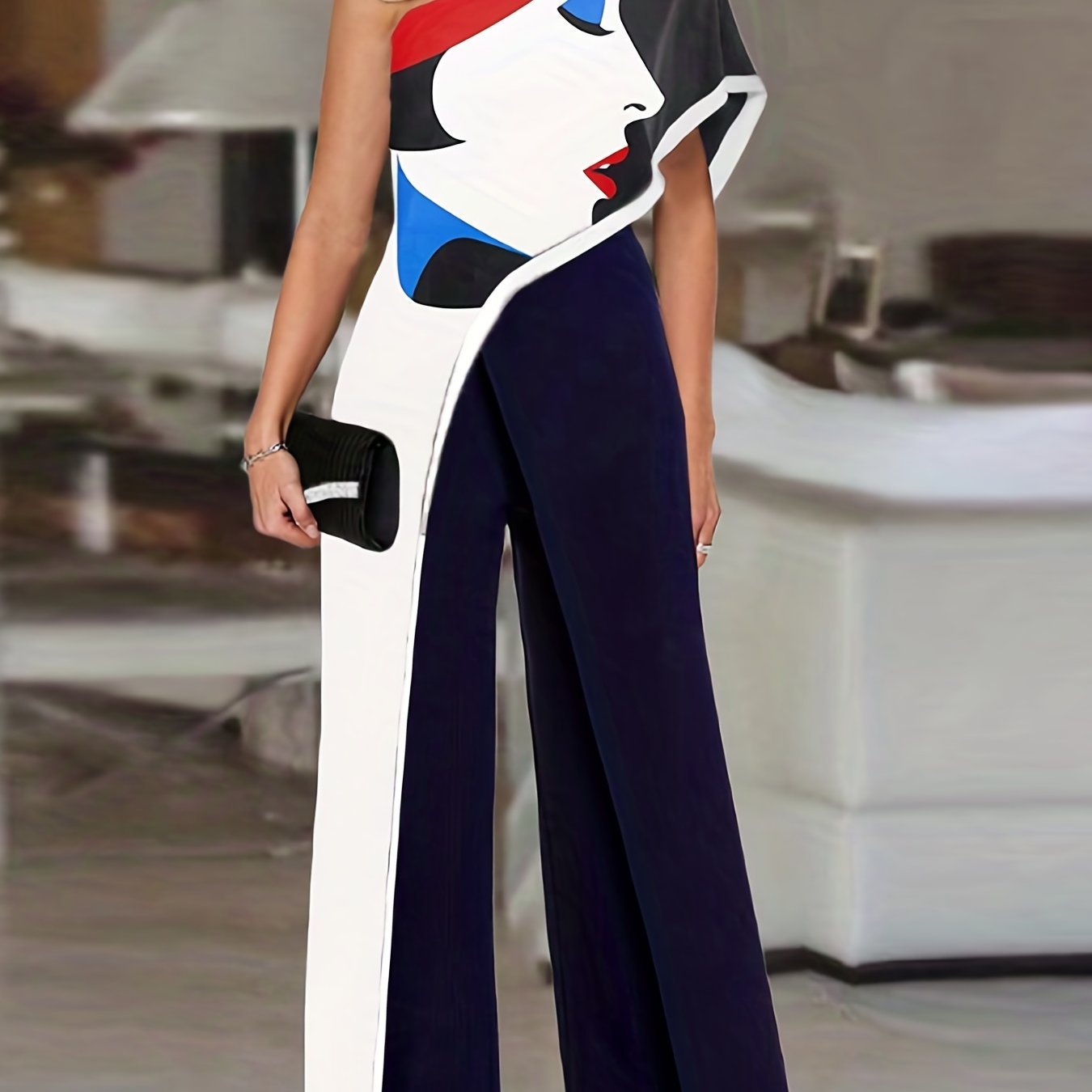 Abstract Print Jumpsuit main image 0