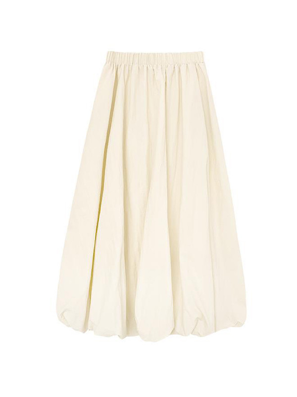 A-Line High Waisted Elasticity Solid Color Split-Joint Skirts