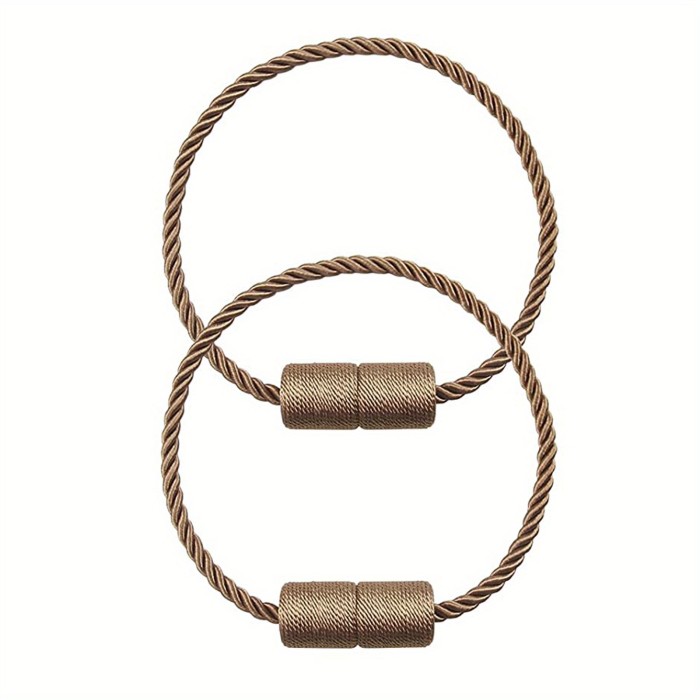 2pcs Strong Magnetic Curtain Tiebacks Outdoor Elegant Decorative Tie Backs Modern Rope Tiebacks For Drapes Window Curtain Holdbacks