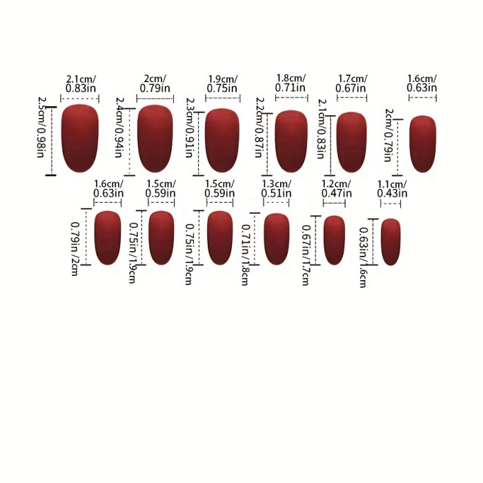 24pcs\u002Fset Red Flower False Nails Red Gradient Press On Nails, Glitter Medium-length Almond Fake Nails, Elegant False Nails For Women Girls