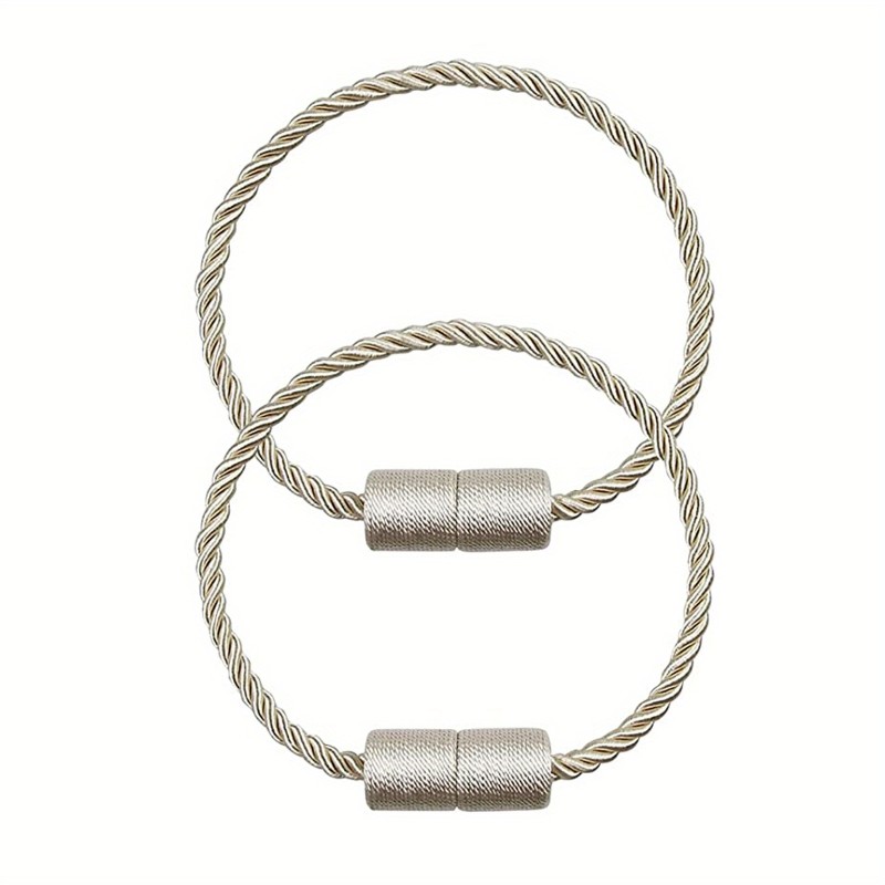 2pcs Strong Magnetic Curtain Tiebacks Outdoor Elegant Decorative Tie Backs Modern Rope Tiebacks For Drapes Window Curtain Holdbacks