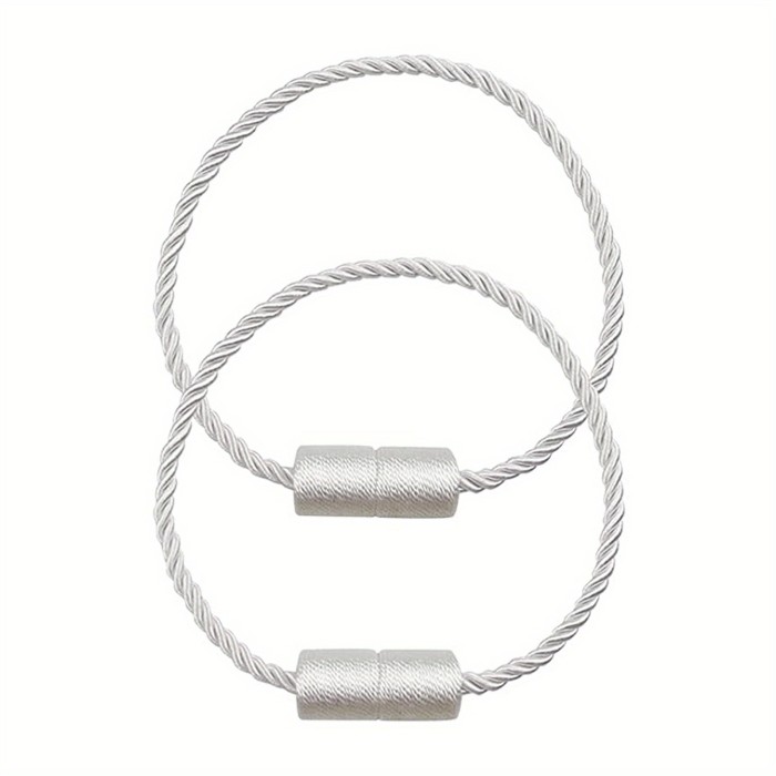 2pcs Strong Magnetic Curtain Tiebacks Outdoor Elegant Decorative Tie Backs Modern Rope Tiebacks For Drapes Window Curtain Holdbacks
