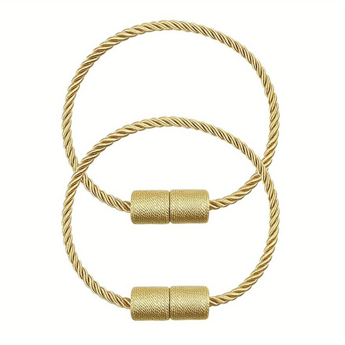 2pcs Strong Magnetic Curtain Tiebacks Outdoor Elegant Decorative Tie Backs Modern Rope Tiebacks For Drapes Window Curtain Holdbacks