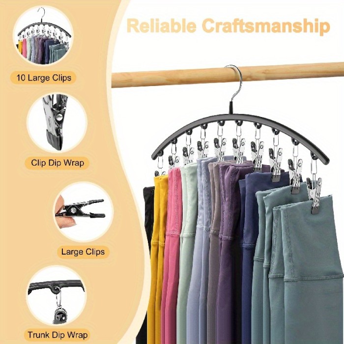 Hanging Rack Space-Saving Curved Hanger For Yoga Pants And Leggings