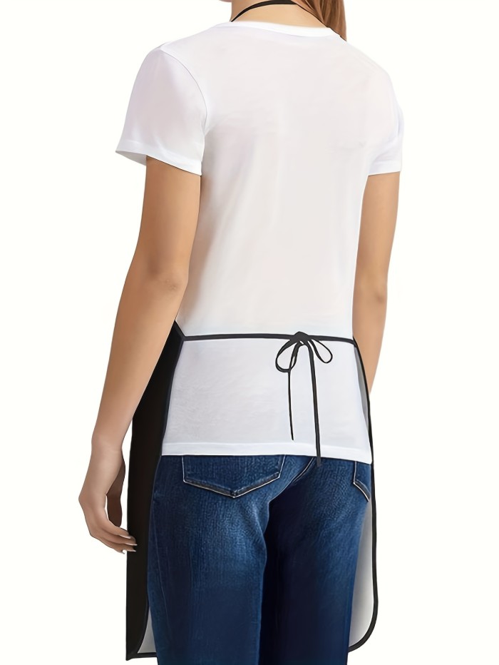 1pc Sexy Ripped Body Print Work Apron, Apron For Kitchen Restaurant Serving