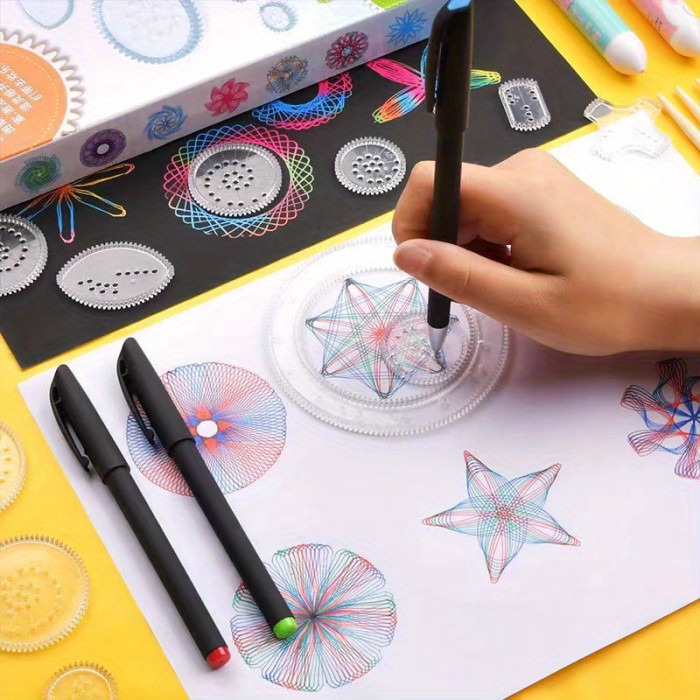 22pcs Variety Flower Ruler Painting Set: Create Endless Changes Spiral Drawings
