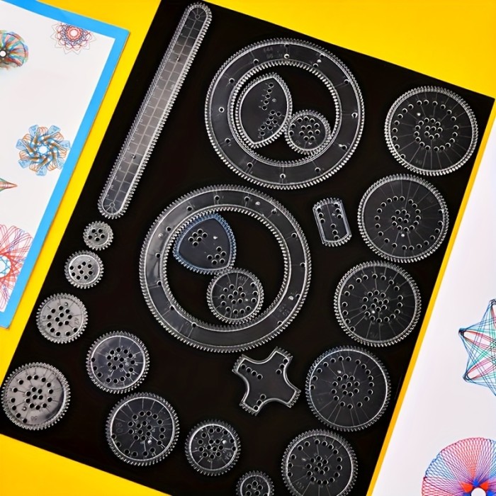 22pcs Variety Flower Ruler Painting Set: Create Endless Changes Spiral Drawings