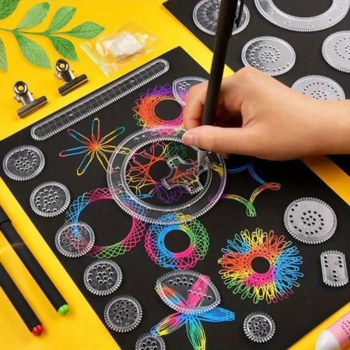 22pcs Variety Flower Ruler Painting Set: Create Endless Changes Spiral Drawings