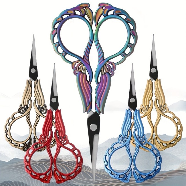 Vintage Stainless Steel Sewing Scissors - Retro Tailor, Embroidery, Fabric, Needlework, Household & Tea Art Scissors