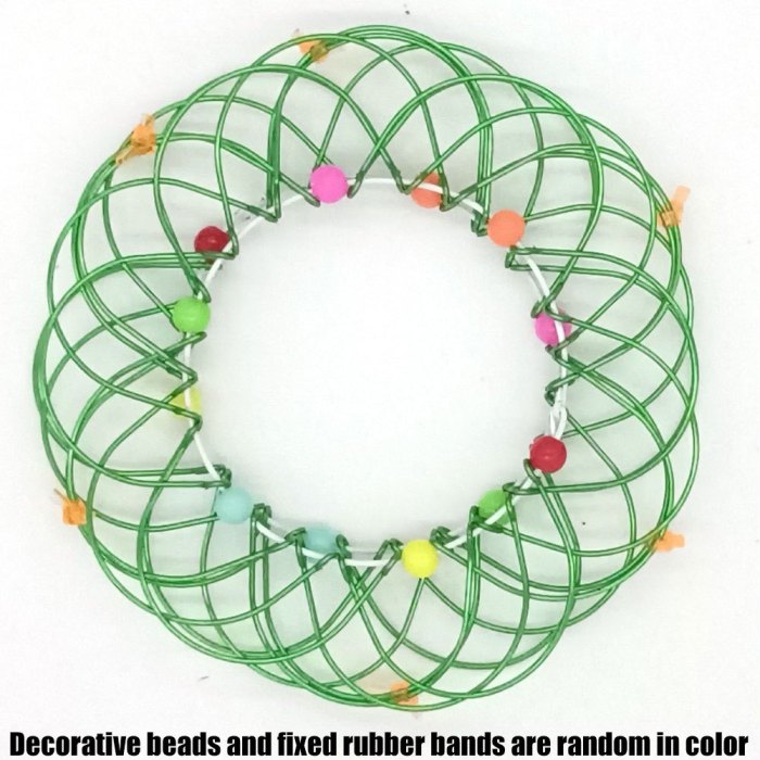 Educational Fidget Toys For Kids And Adults - Mandala Decompression Flower Basket & Steel Ring Sensory Toys