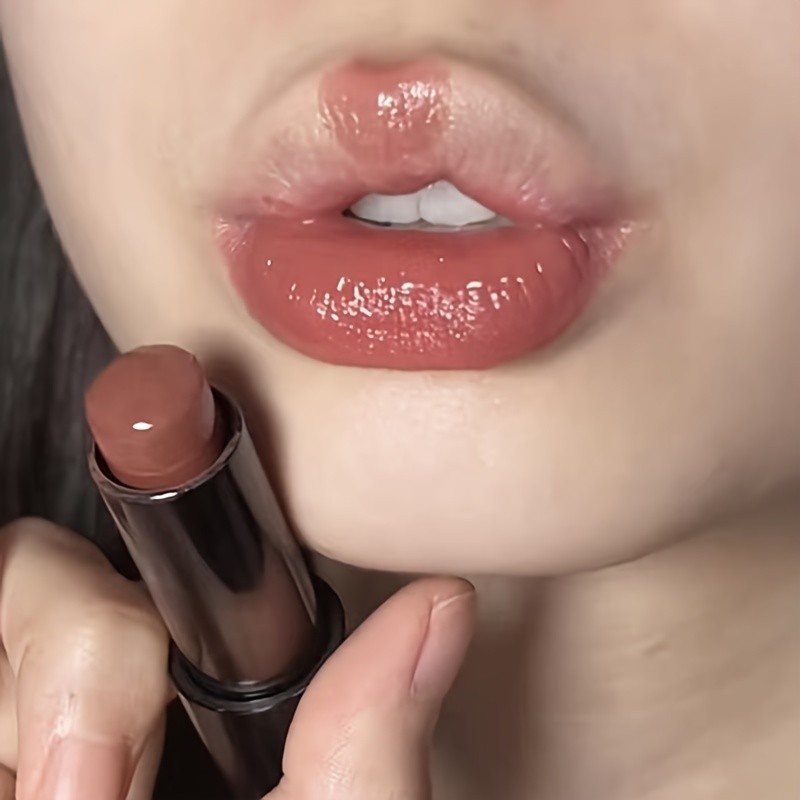 Lipstick Red Brown Lipstick, Non-fading Non-stick Cup, Waterproof Moisturizing Dewy Finish Lip Gloss, Valentine's Day Gift
