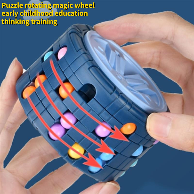 3D Cylinder Cube Toy Magical Bean Gyro Rotate Slide Puzzle Games Relieve Stress