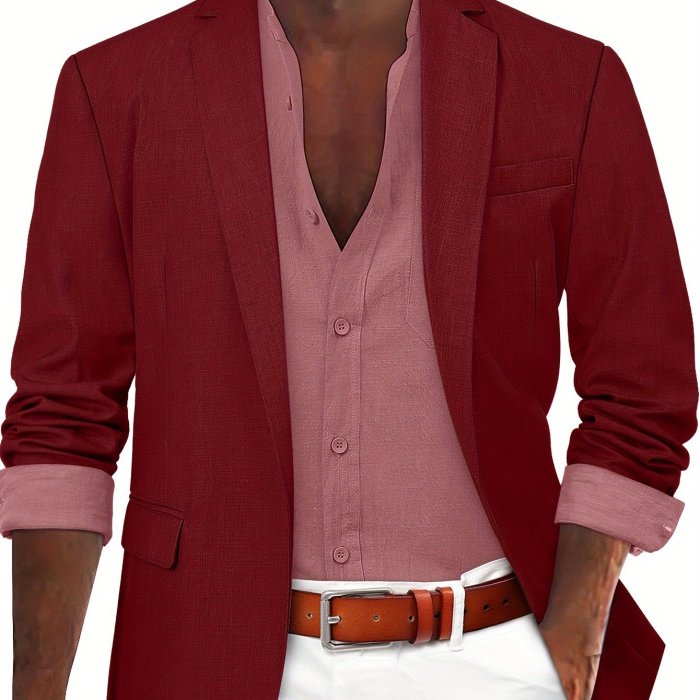 Tooluck Men's Blazer 2 Button Lightweight Sport Jacket