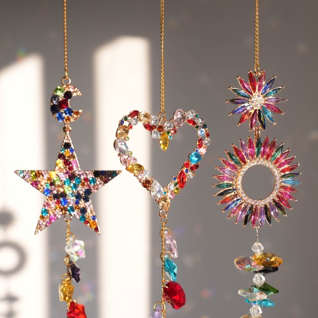 3pcs, Window Sunshine Catcher, Crystal Rainbow Maker, Hanging Light Pendant For Home Decoration
