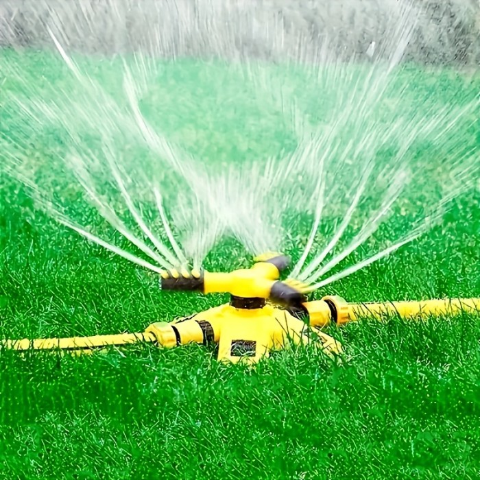360° Automatic Lawn Sprinkler System - Precision-Adjusted 3-Arm Design