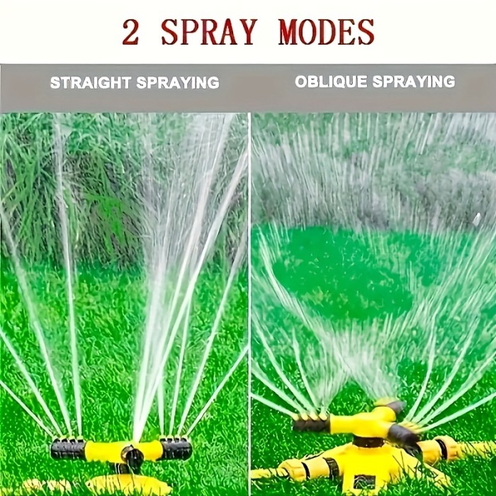360° Automatic Lawn Sprinkler System - Precision-Adjusted 3-Arm Design