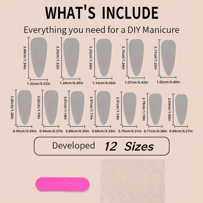 Black Pointed Tips False Nail Solid Color Simple Style Removable Artificial Nail