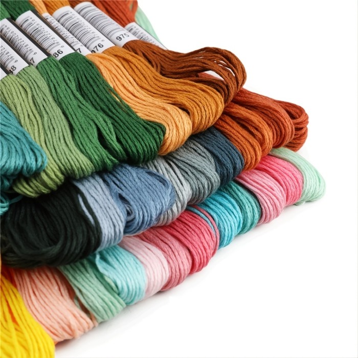 1 Set of 100 Vibrant Colors Polyester Embroidery Thread - Premium Cross Stitch and Sewing Skeins Kit for DIY Crafts and Projects - Multicolor Floss for Hand Embroidery, Needlepoint, and More